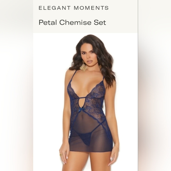 NEW ELEGANT MOMENTS, PETAL CHEMISE 2 PIECE SET! SIZE MEDIUM! - Picture 1 of 6
